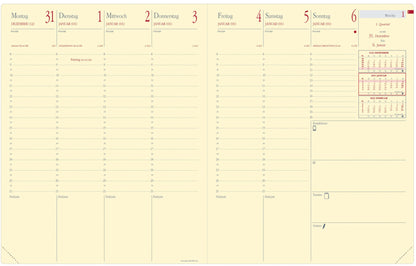 QUO-VADIS Agenda Soho PrePrest. 2025 287364Q 1W/2S rot DE 21x27cm