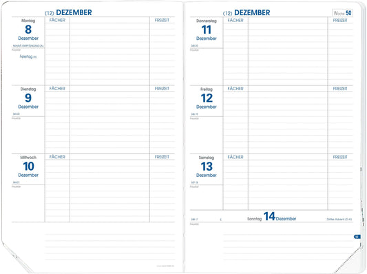 QUO-VADIS Texthebdo Ersatz 25/26 296003Q 1W/2S 12M DE 16x24cm