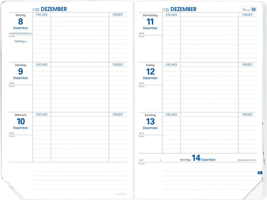 QUO-VADIS Texthebdo Impala 25/26 296033Q 1W/2S 12M schwarz DE 16x24cm