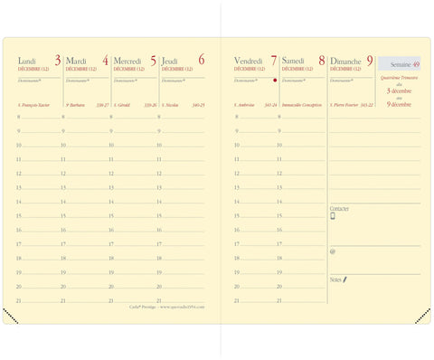 QUO-VADIS Agenda Soho Carla Pre. 2025 368292Q 1W/2S rosa FR 8x10.5cm