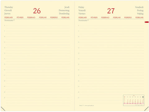 QUO-VADIS Agenda Daily 17 Pr. Silk 2025 376023Q 1T/1S türkis ML 12x17cm