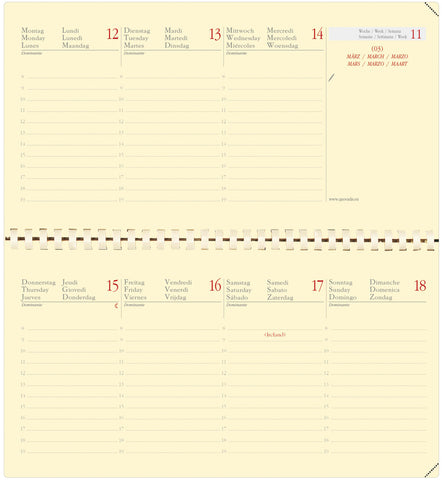 QUO-VADIS Agenda Impala Planital 2025 422196Q 1W/2S ass. ML 8.8x17cm