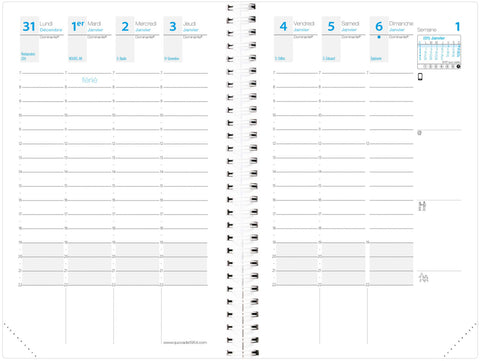 QUO-VADIS Agenda Time&Life Pock. 2025 539068Q 1W/2S Ersatzkal. FR 10x15cm