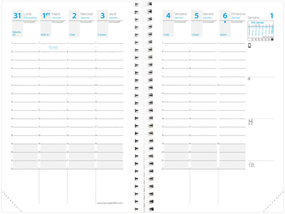 QUO-VADIS Agenda Time&Life Pock. 2025 539109Q 1W/2S rosa FR 10x15cm