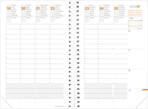 QUO-VADIS Agenda Time&Life Pock. 2025 539123Q 1W/2S rosa ML 10x15cm