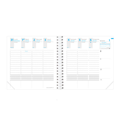 QUO-VADIS Agenda Time&Life medi. 2025 540066Q 1W/2S Ersatzkal. FR 16x16cm