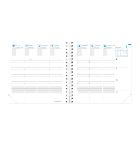 QUO-VADIS Agenda Time&Life medi. 2025 540066Q 1W/2S Ersatzkal. FR 16x16cm