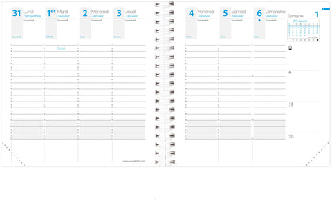 QUO-VADIS Agenda Time&Life medi. 2025 540108Q 1W/2S rosa FR 16x16cm