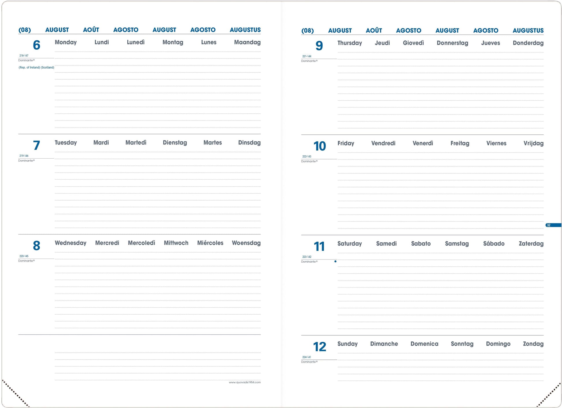 QUO-VADIS Texthebdo 29 Impala 24/25 548004Q 12M, ass., ml 21x29.7cm