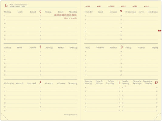 QUO-VADIS Horizontal 15 SD Everest 25/26 549012Q 1W/2S 16M blau ML 10x15cm