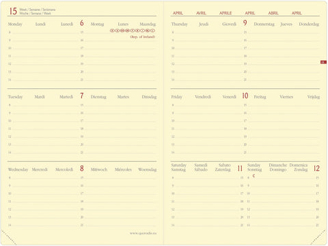 QUO-VADIS Horizontal 15 SD Everest 25/26 549012Q 1W/2S 16M blau ML 10x15cm