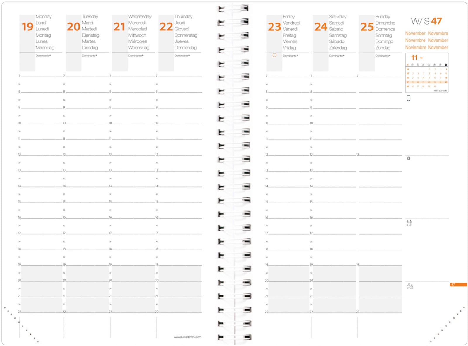 QUO-VADIS Ersatz Time&Life 2025 615018Q 1W/2S large 16x24cm