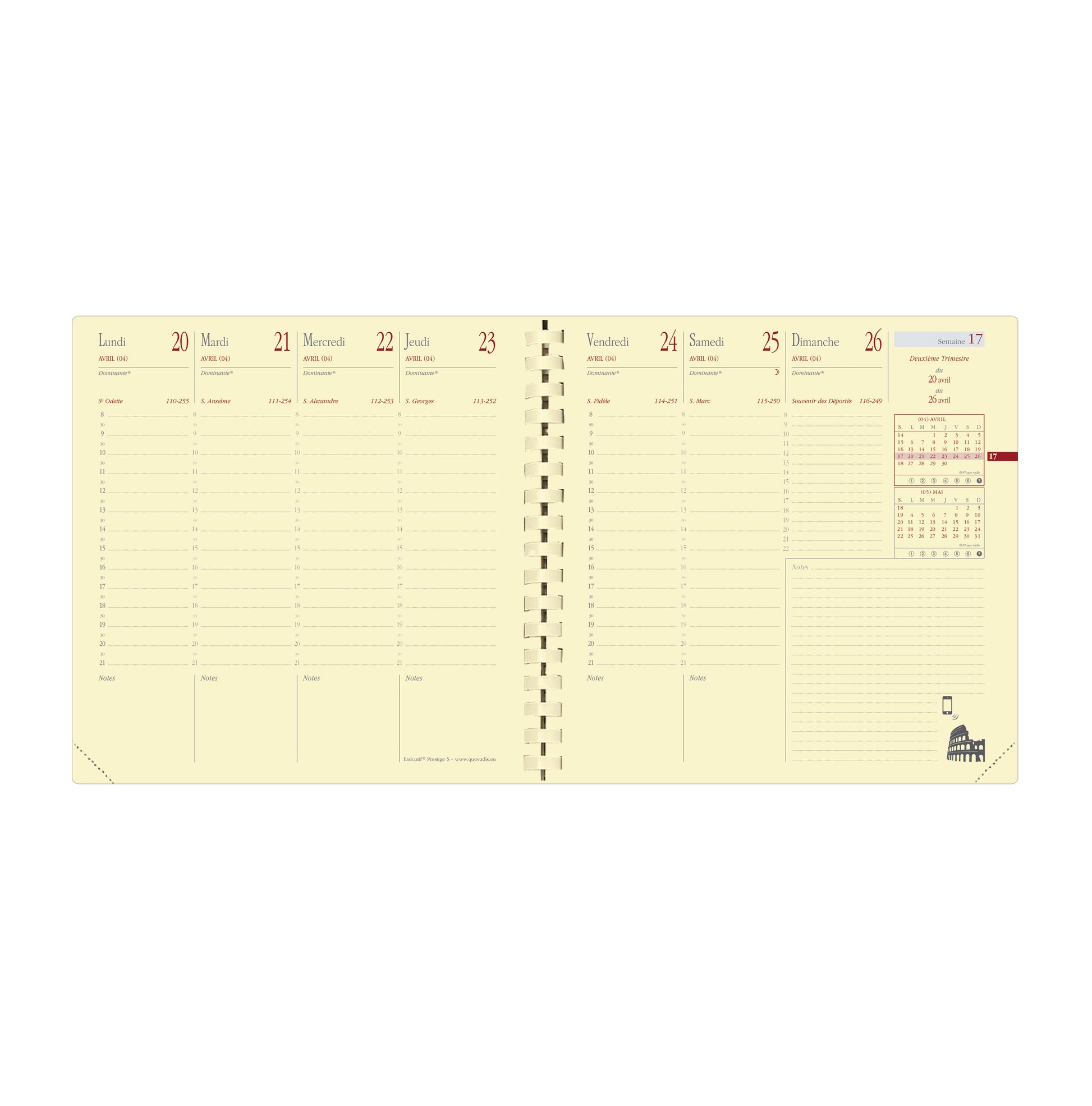 QUO-VADIS Ersatzinhalt Exec.Pres. 2025 654045Q 1W/2S Impala/Soho/Silk 16x16cm