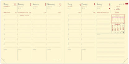 QUO-VADIS Agenda Soho Executif 2025 905401Q 1W/2S rosa DE 16x16cm