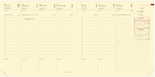 QUO-VADIS Agenda Soho Executif 2025 905462Q 1W/2S stahlblau DE 16x16cm