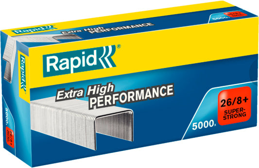 RAPID Heftklammern SuperStrong 26/8+ 24862200 verzinkt 5000 Stück