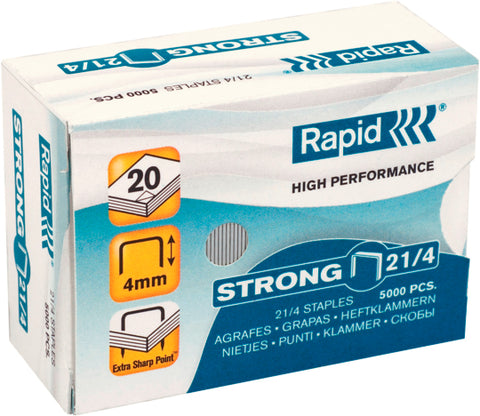 RAPID Heftklammern Strong 21/4mm 24867400 verzinkt 5000 Stück