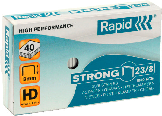 RAPID Heftklammern Strong 23/8 mm 24869800 verzinkt 1000 Stück