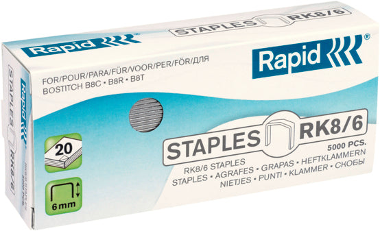 RAPID Heftklammern RK8/6 24873700 verzinkt 5000 Stück