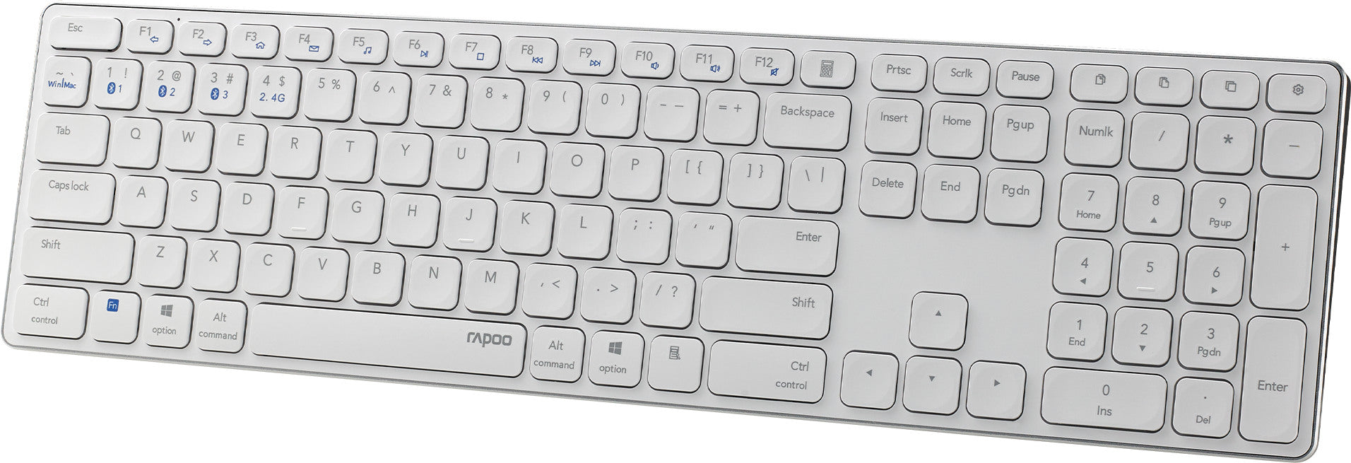 RAPOO E9800M ultraslim keyboard 11491 wireless, White