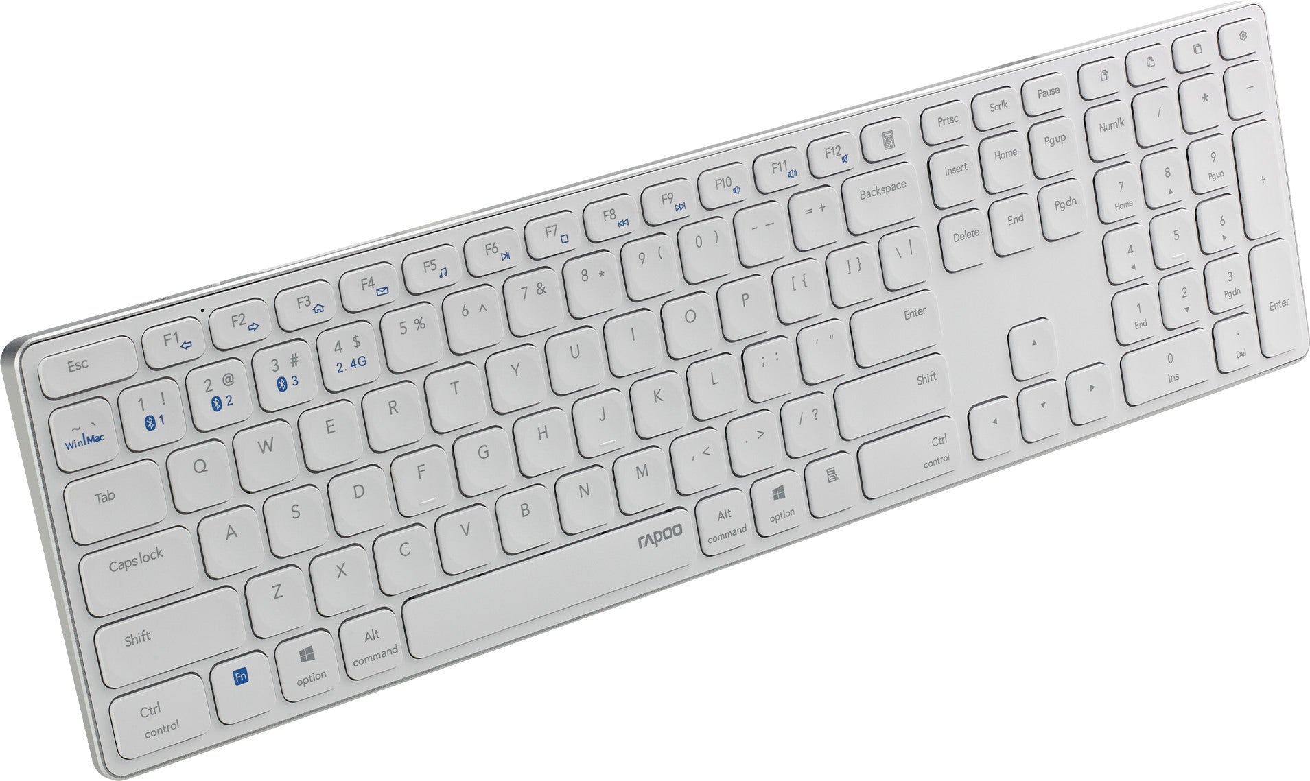 RAPOO E9800M ultraslim keyboard 11491 wireless, White