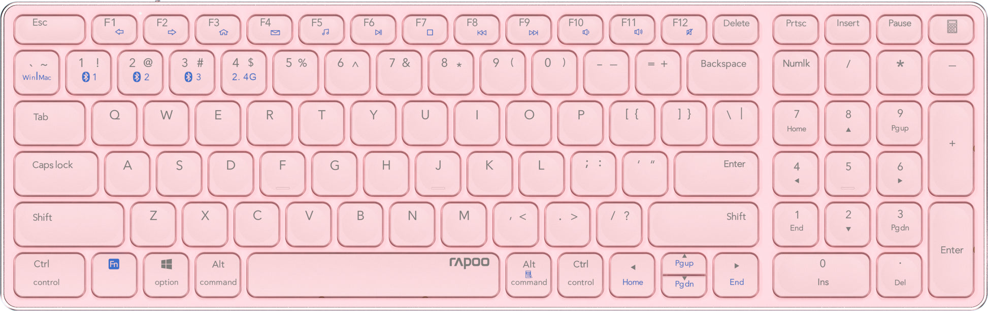 RAPOO E9700M ultraslim keyboard 12134 wireless, Pink