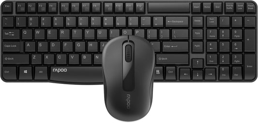 RAPOO X1800S Wireless Deskset 18534 black w/ Optical Mouse