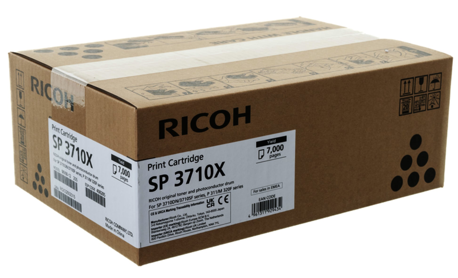 RICOH Toner black 408285 SP 3710DN 7000 Seiten