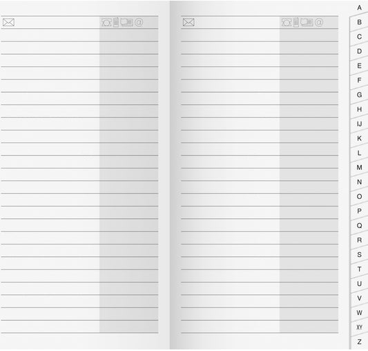 RIDOIDE M-Planer Adressregister 7045790.25 48 Seiten 8.7x15.3cm