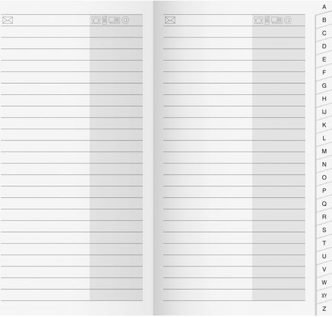 RIDOIDE M-Planer Adressregister 7045790.25 48 Seiten 8.7x15.3cm