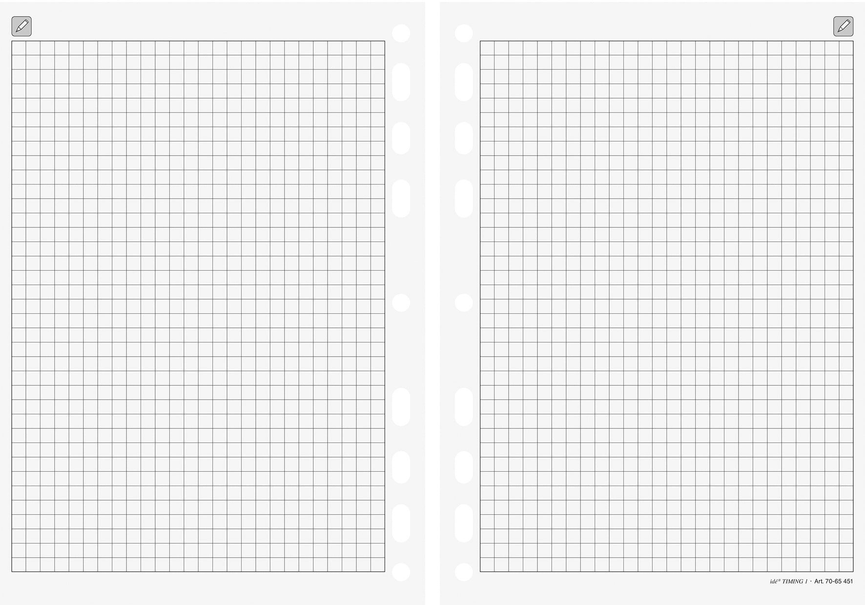 RIDOIDE Timing 1 Notizen kariert 7065451.25 32 Blatt 14.8x21cm