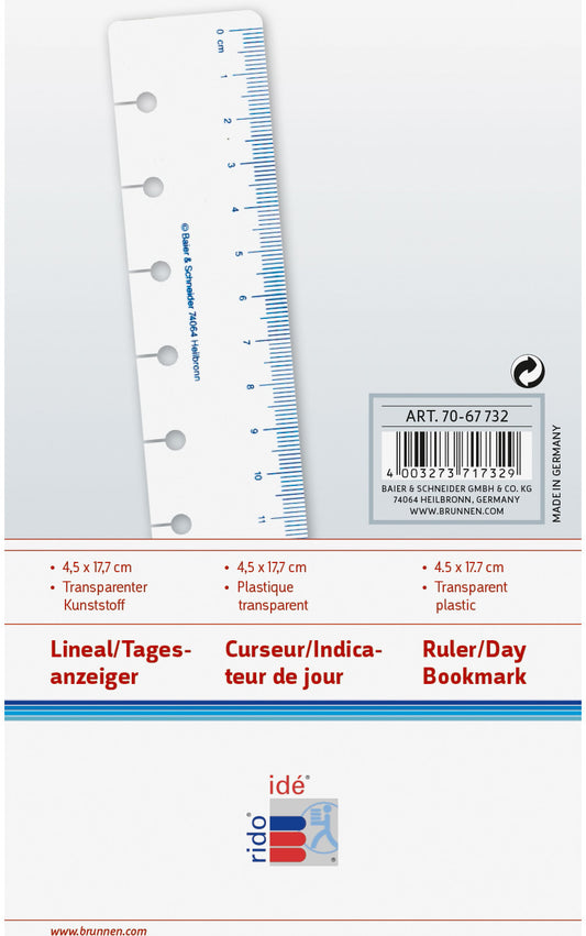 RIDOIDE Timing 3 Tagesanzeiger 7067732.25 transparent 4x13.5cm