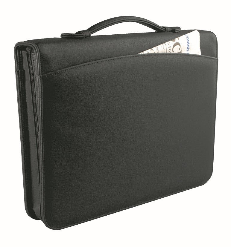 RIDOIDE Schreibmappe 310x380x60mm 750 30 mit RV, inkl. Block A4 schwarz