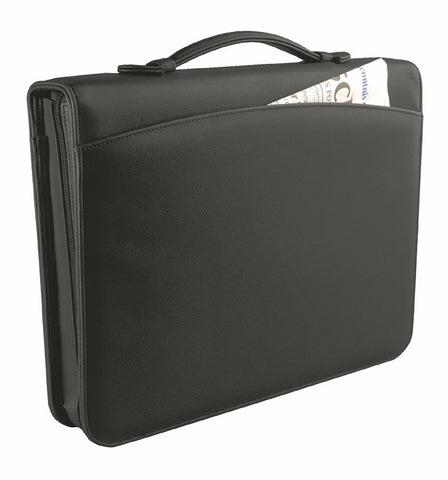 RIDOIDE Schreibmappe 310x380x60mm 750 30 mit RV, inkl. Block A4 schwarz