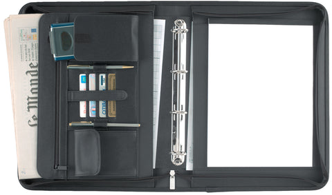 RIDOIDE Schreibmappe 310x380x60mm 750 30 mit RV, inkl. Block A4 schwarz