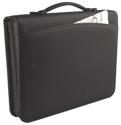 RIDOIDE Schreibmappe 310x380x60mm 750 30 mit RV, inkl. Block A4 schwarz