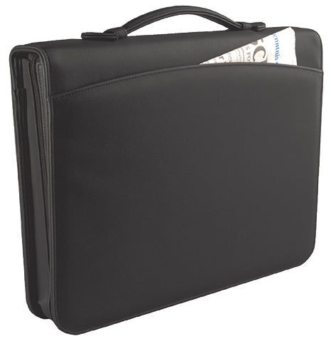 RIDOIDE Schreibmappe 310x380x60mm 750 30 mit RV, inkl. Block A4 schwarz