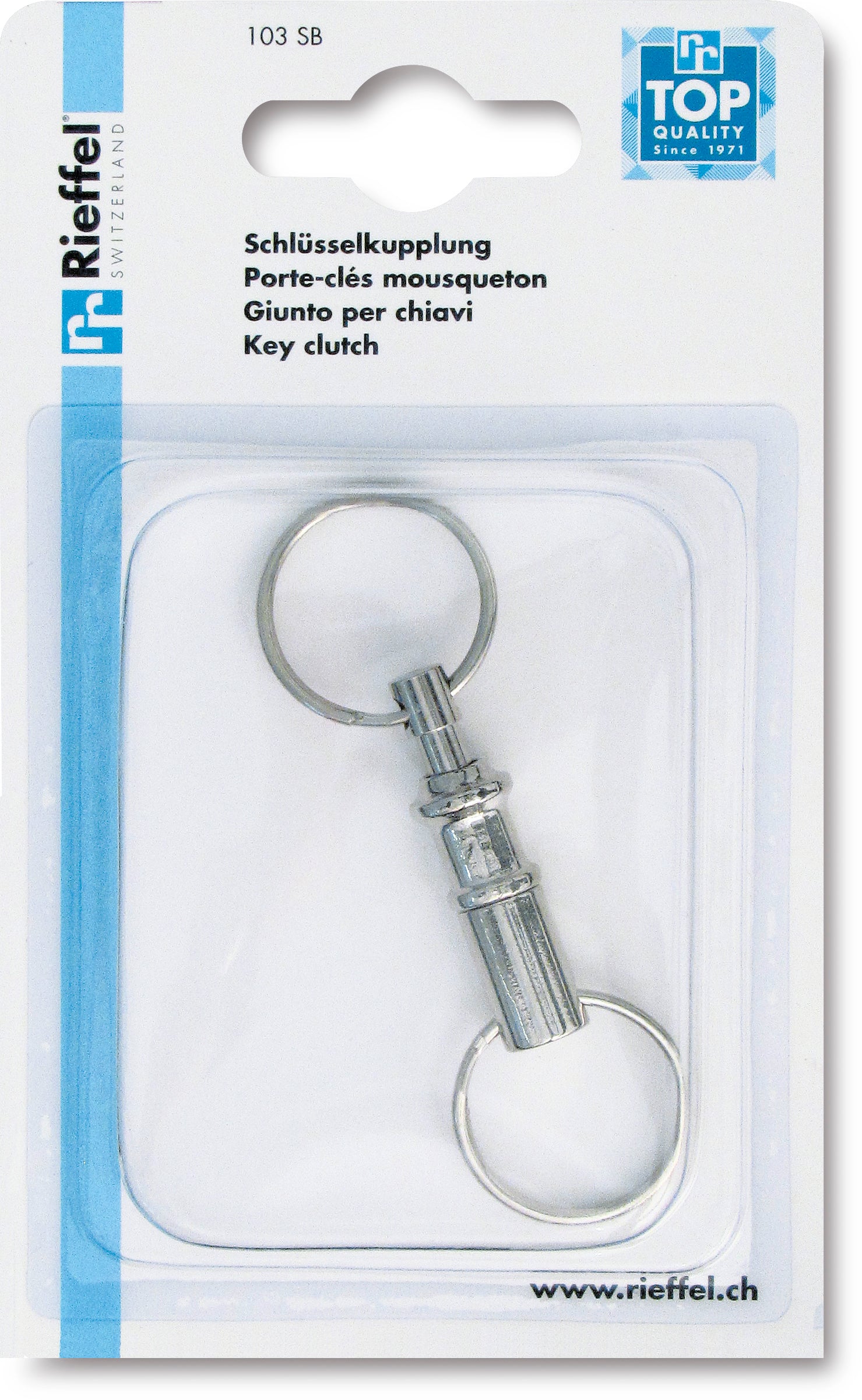 RIEFFEL SWITZERLAND Schlüssel-Kupplung 103SB Stahl Blister