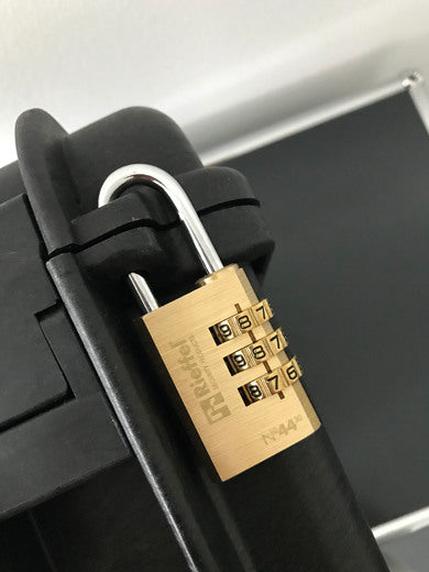 RIEFFEL SWITZERLAND Vorhängeschloss Nr. 44 28,5mm 44/30 SB Alu, mit Zahlenschloss