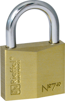 RIEFFEL SWITZERLAND Vorhängeschloss Nr.7 22mm 7/40 SB Messing