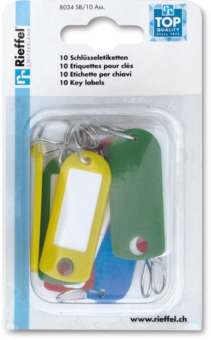 RIEFFEL SWITZERLAND Schlüssel-Anhänger 8034 SB/10 ASS. ass. 10 Stück