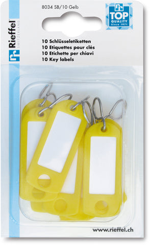 RIEFFEL SWITZERLAND Schlüsseletiketten 8034 SB/10 GELB 10 Stück gelb