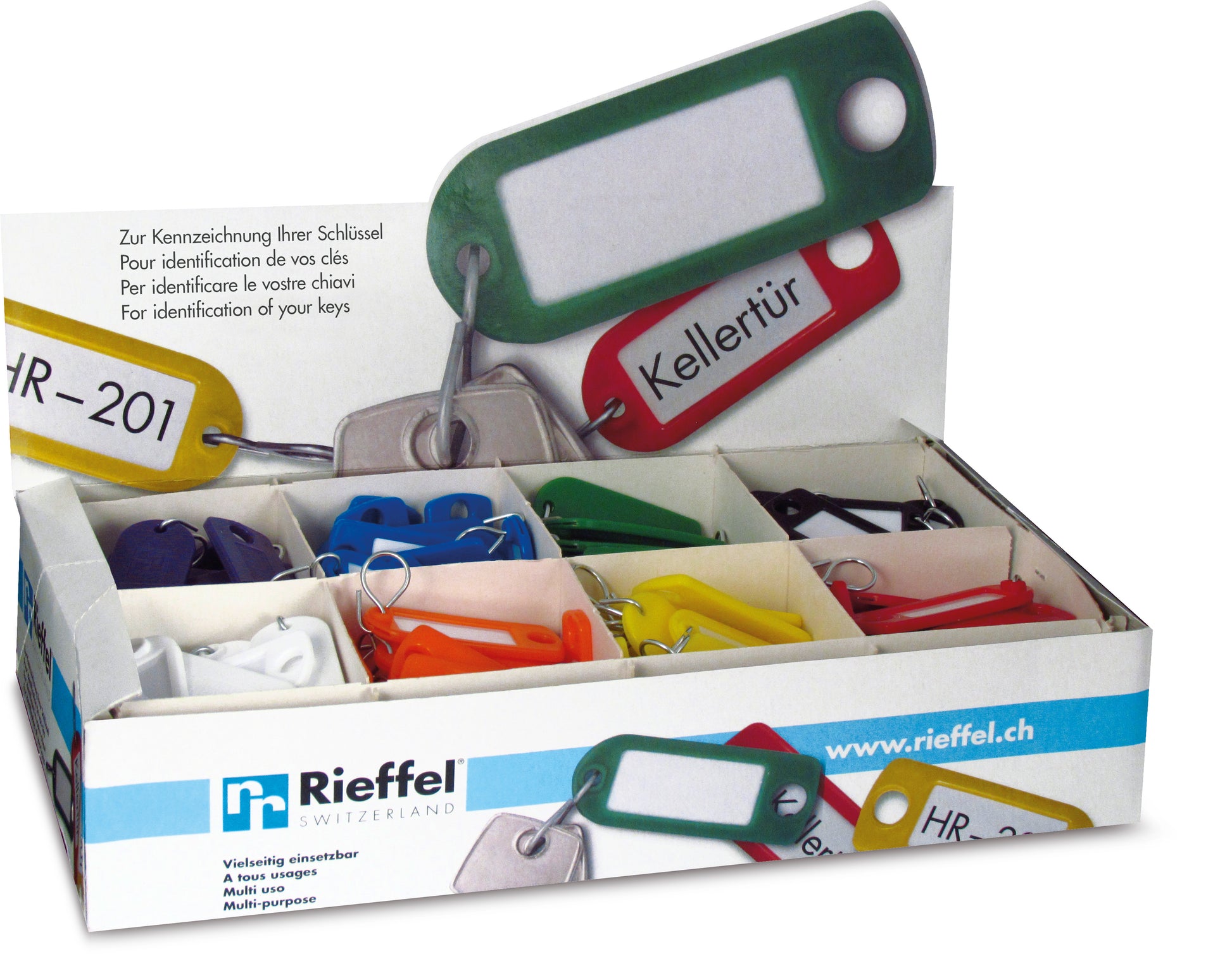 RIEFFEL SWITZERLAND Schlüssel-Anhänger 8034 STV/200 ass. 200 Stück