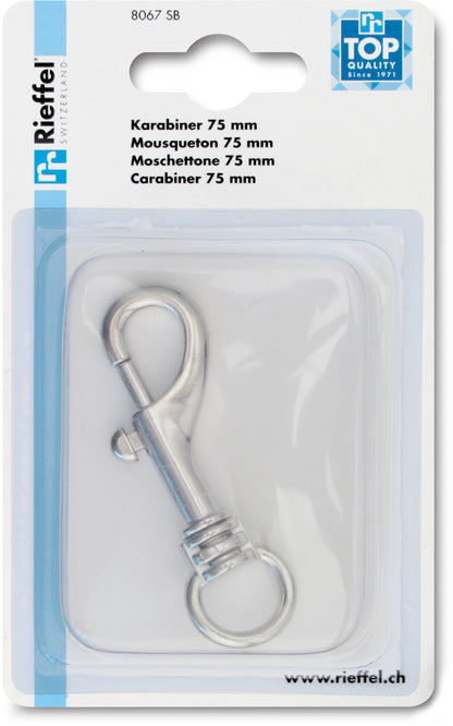 RIEFFEL SWITZERLAND Karabiner 8067 SB vernickelt