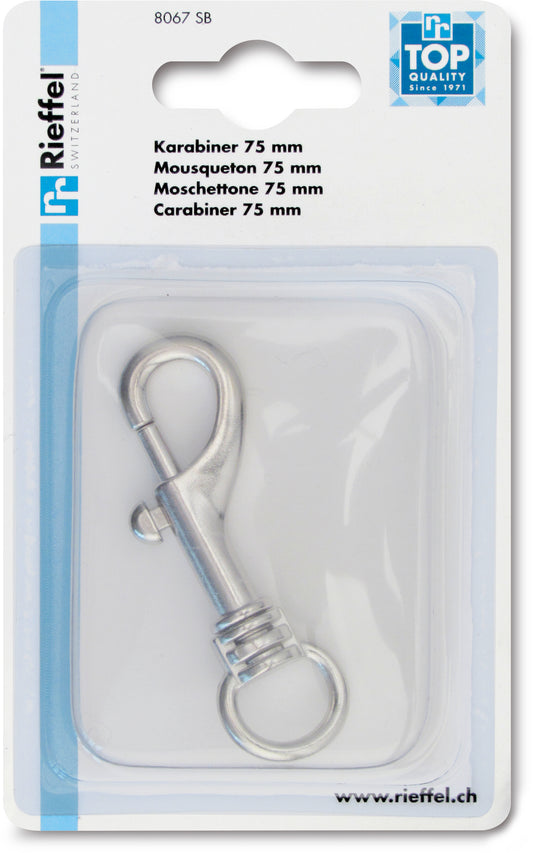 RIEFFEL SWITZERLAND Karabiner 8067 SB vernickelt