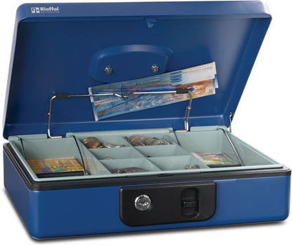 RIEFFEL SWITZERLAND Geldkassette DeLuxe 4 A13185 30x23x8cm blau