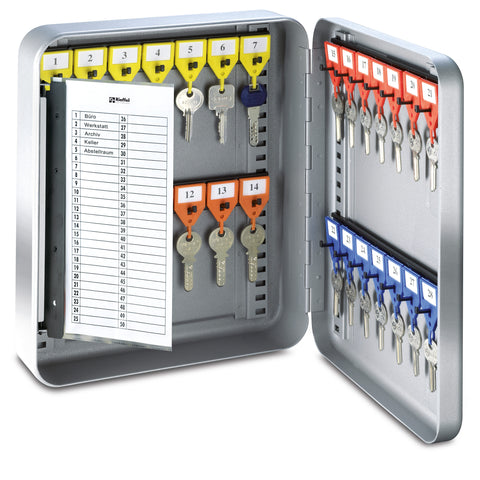 RIEFFEL SWITZERLAND Schlüsselkasten KyStor grau KR-15.28 Z 24,2x30x8cm 28 Haken