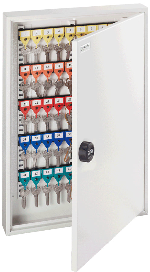 RIEFFEL SWITZERLAND Schlüsselkasten KyStor grau KR-21.100 Z 55x38x6,5cm 100 Haken