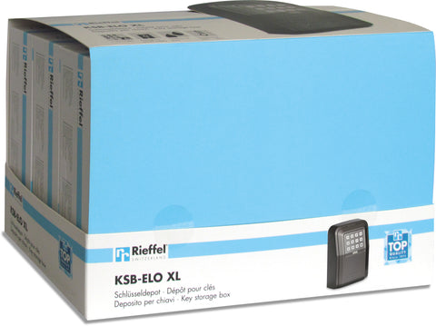 RIEFFEL SWITZERLAND Schlüsseldepot 10.5x14.5x55cm KSB-ELO XL mit Elektronikschloss, grau