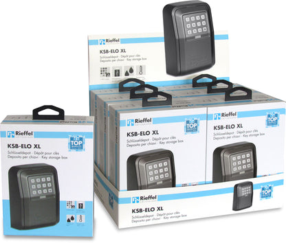 RIEFFEL SWITZERLAND Schlüsseldepot 10.5x14.5x55cm KSB-ELO XL mit Elektronikschloss, grau